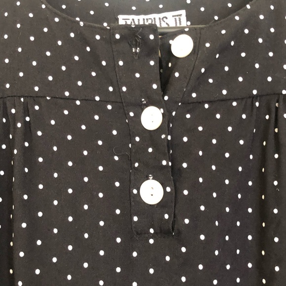 2/$50 Vintage 80s does 40s Modest Polka Dot dress - Picture 5 of 11